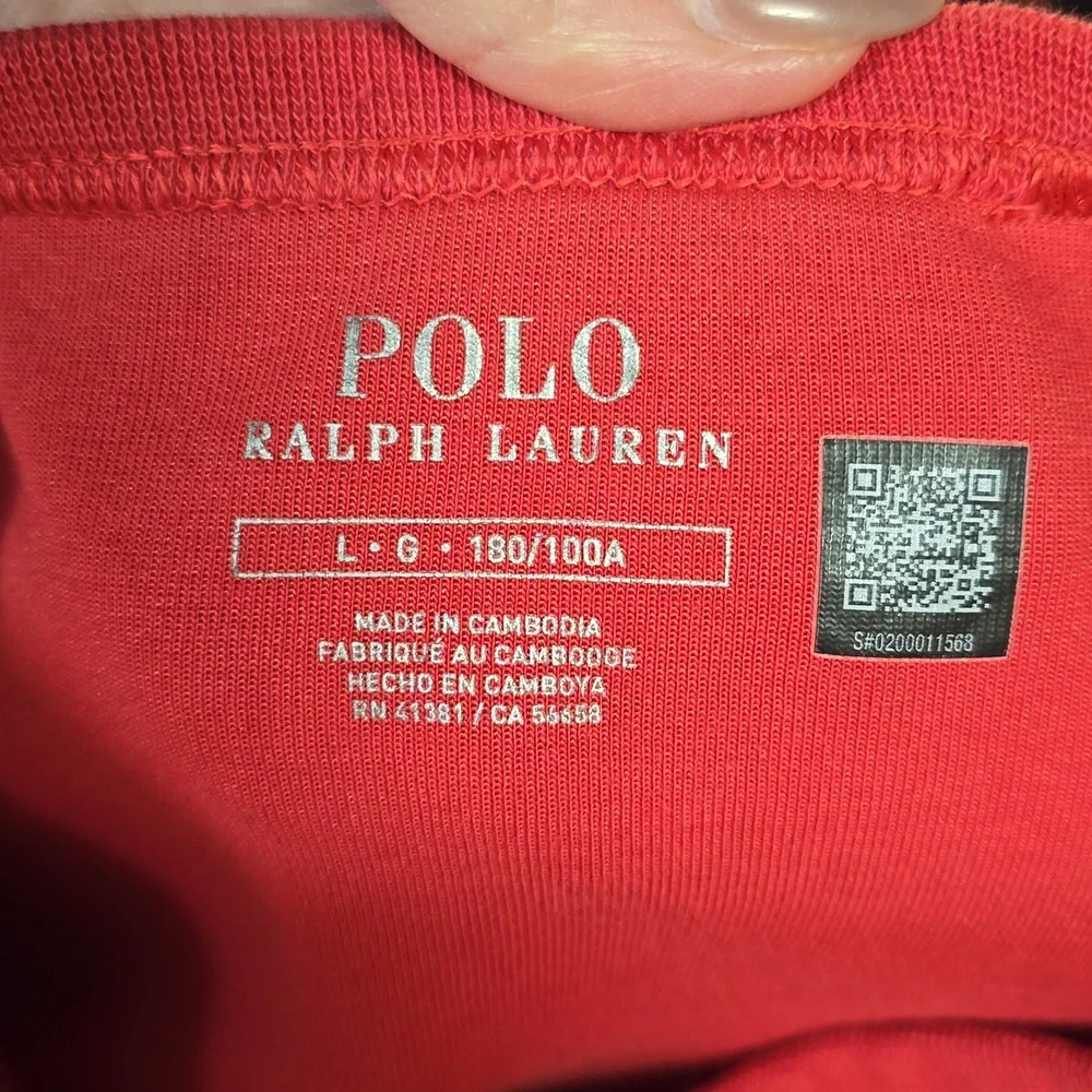 Polo Ralph Lauren Embossed Sweatshirt Red Size Large